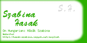 szabina hasak business card
